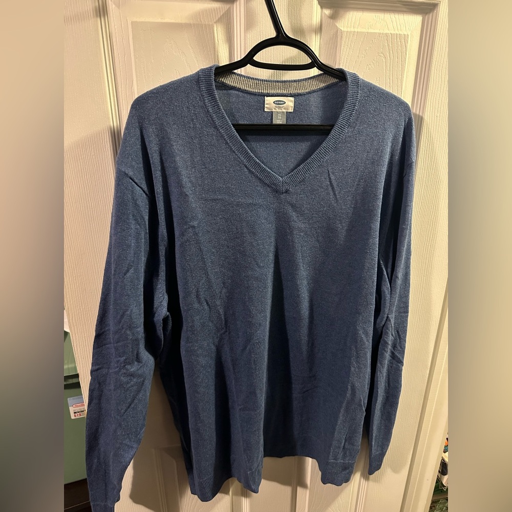 Old Navy - Men's XL - Blue V-Neck Sweater